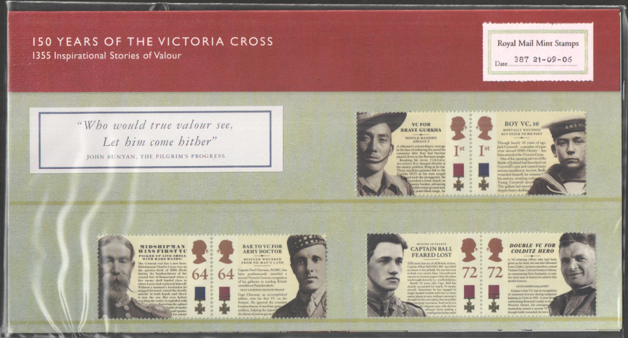 (image for) 2006 Victoria Cross Royal Mail Presentation Pack 387 - Click Image to Close